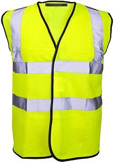 High visibilty yellow vest